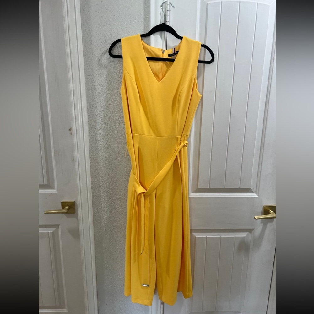 Tommy Hilfiger Yellow V-Neck Jumpsuit - Picture 3 of 10